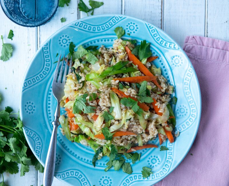 Simple Rice and Veggie Stir Fry