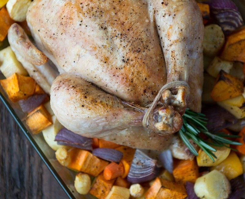 Roasted Whole Chicken with Root Vegetables