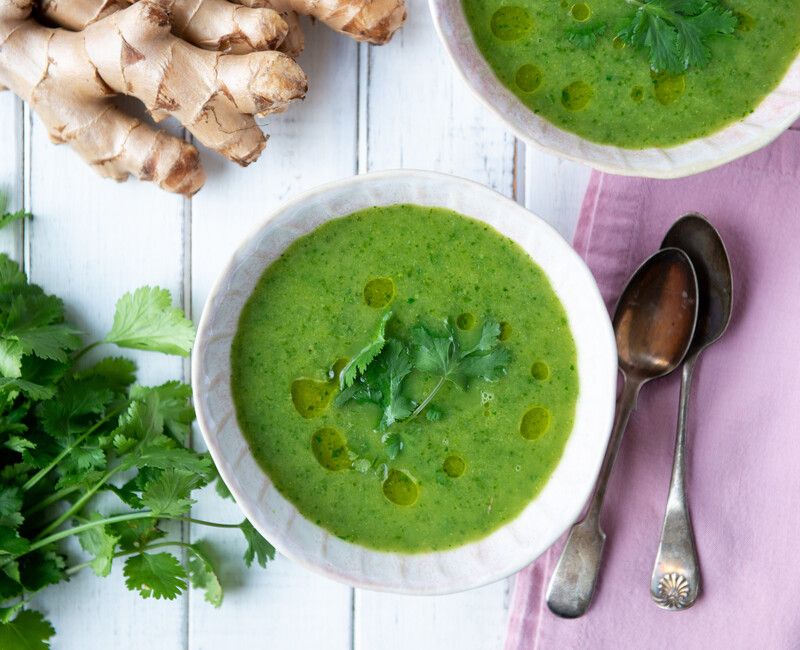 Sweet Potato-Broccoli-Ginger Soup