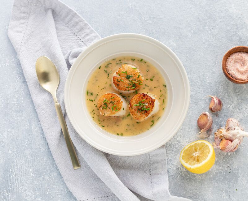 Seared Scallops and Butter Pan Sauce