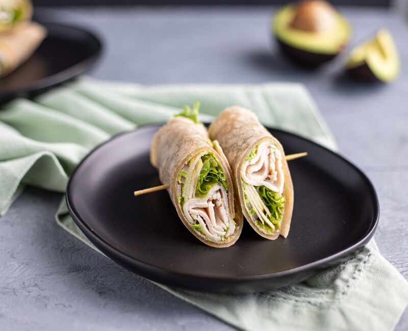 Turkey Wraps with Avocado and Apple