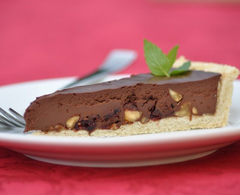 Gluten-Free Vegan Dark Chocolate Almond Tart