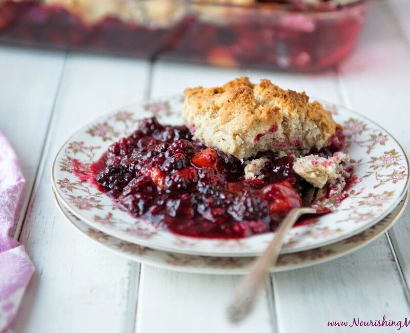 Gluten-Free Blackberry-Apricot Cobbler