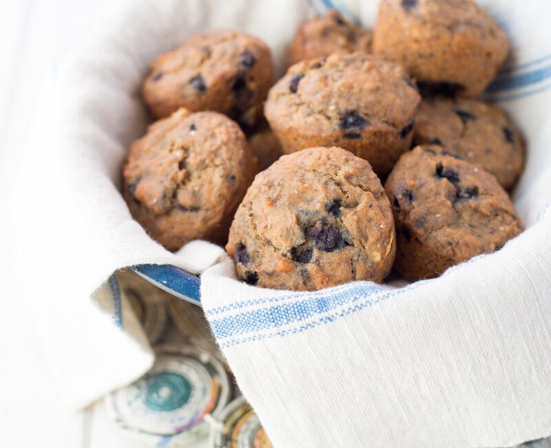 Gluten-Free Vegan Blueberry Banana Chia Muffins