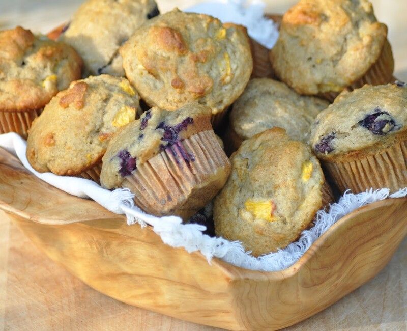 Gluten-free Dairy-Free Peach or Blueberry Muffins