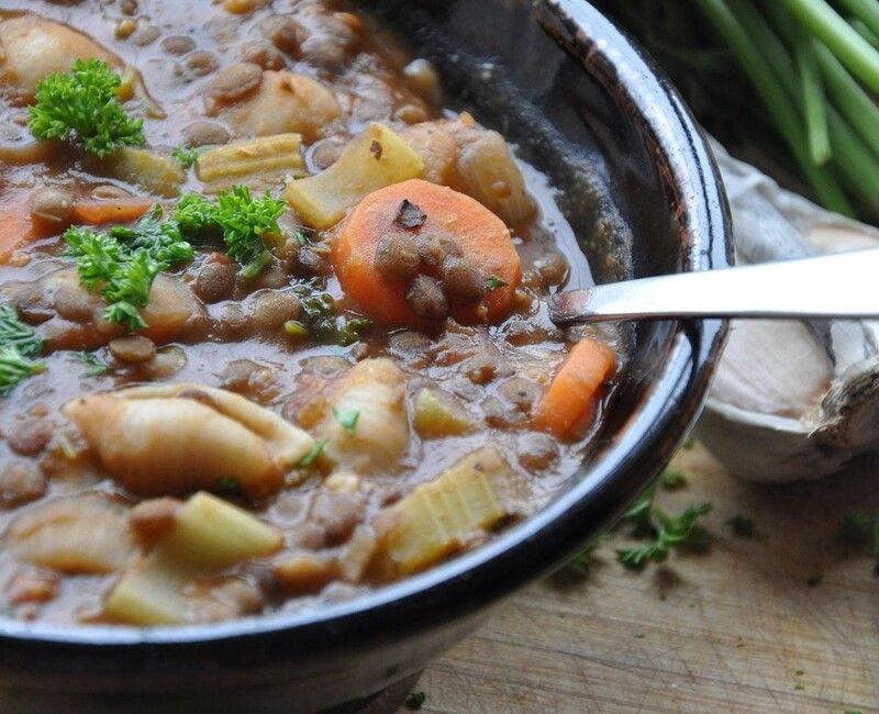 Lentil Noodle Soup Vegan