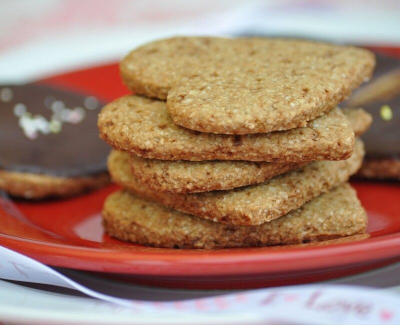 Vegan Gluten-Free Oatmeal Heart Cut-Out Cookies