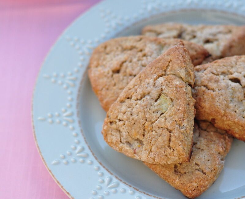 Gluten-Free Dairy-Free Vegan Rhubarb Scones