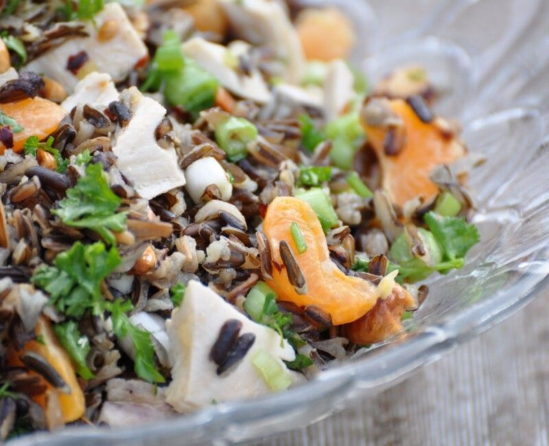 Detox Chicken and Wild Rice Salad with Tangerines