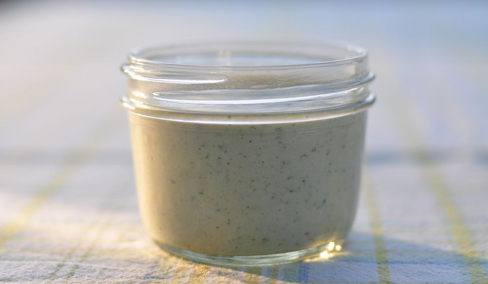 Creamy Herbed Sunflower Seed Dressing or Dip (dairy-free, paleo)