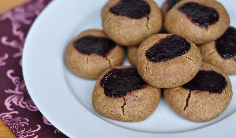 Buckwheat Pecan Thumbprint Cookies (vegan + gluten-free)