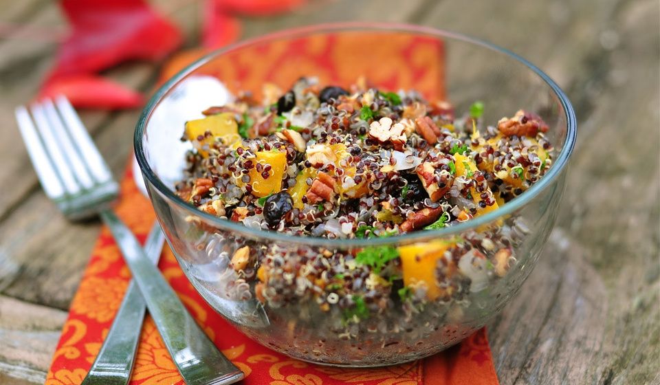 Black Quinoa and Roasted Pumpkin Salad