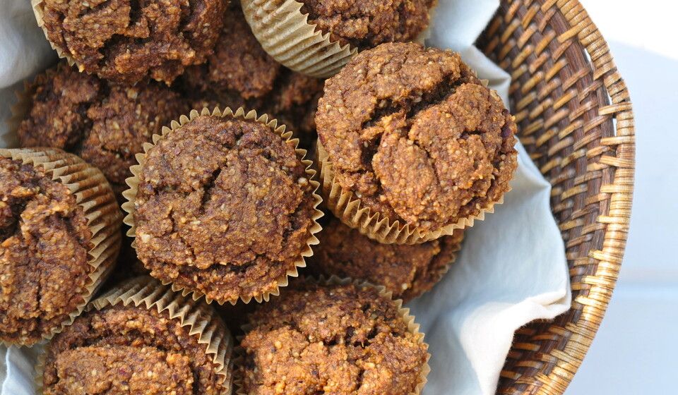 Pumpkin Hazelnut Teff Muffins (vegan, gluten-free)