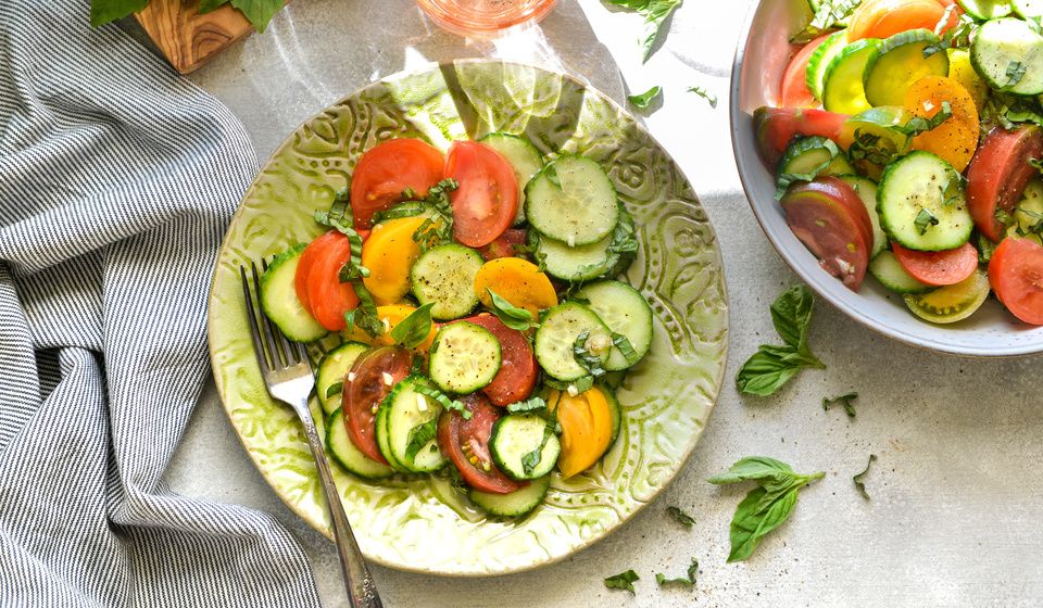 HEIRLOOM TOMATO CUCUMBER BASIL SALAD-2