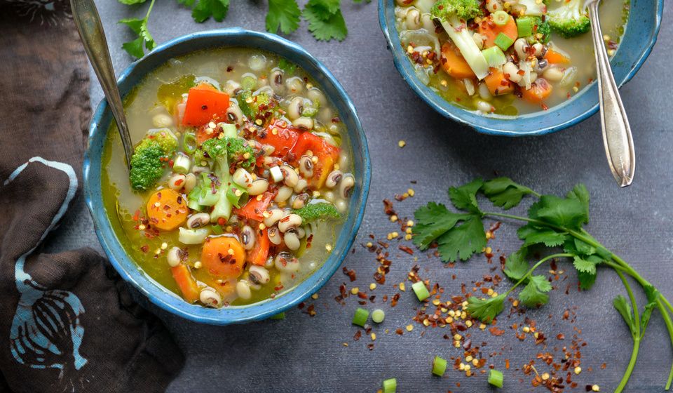 Spicy Black-Eyed Pea Soup