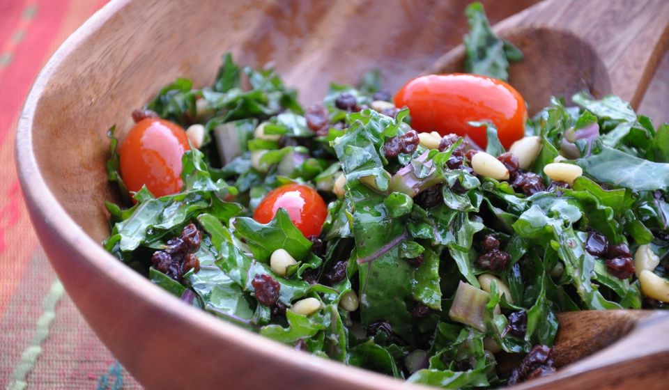 Raw Mediterranean Kale Salad