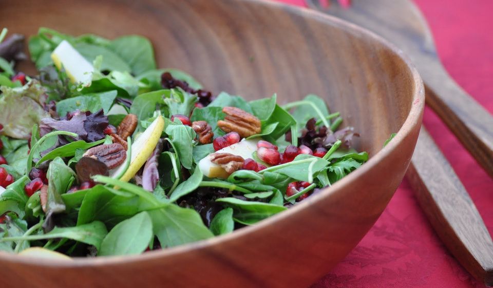 Pear Pomegranate Salad with Orange Vinaigrette